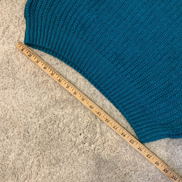 NWT Vintage Cambridge Classics Teal Sweater Chunky Knit Oversized Size Large - Picture 10 of 17